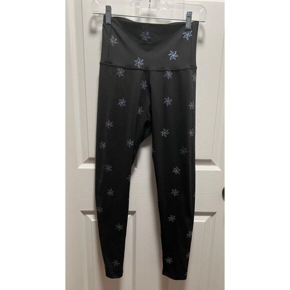 CHRLDR | Black All Over 6-Point Star High Waisted Leggings Sz M - Picture 1 of 6